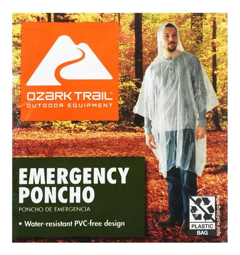 Impermeable Portatil Para Emergencias Ozark Trail Transparen