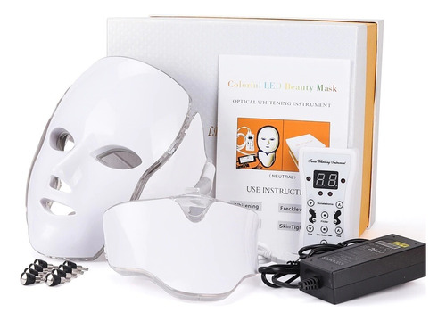 Máscara De Led + Pescoço De Led Fototerapia Facial 110V/220V