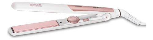 Prancha Para Cabelos Mondial White Rose Line P-50 Chapinha Alisadora Bivolt 110 220 C Hair Style Liso Mulher Feminino Revestimento Cerâmica Com Tourmaline