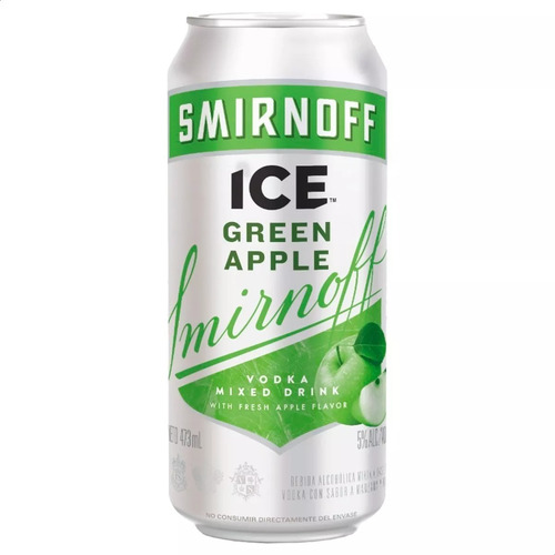 Vodka Smirnoff Ice Lata Saborizado Green Apple Pack X24