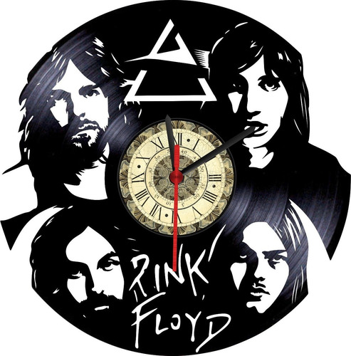 Reloj En Vinilo Lp / Vinyl Clock Pink Floyd Música
