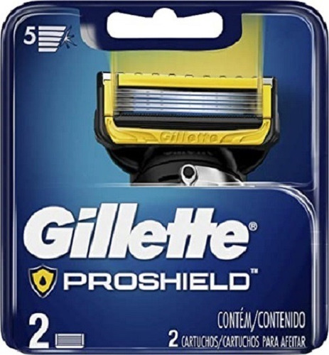 Gillette Proshield 5 Hojas. Repuesto X 2 Unid.