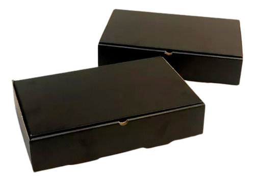 Cajas Empanadas Micro Negro/m Grande Reforzada 19x30x6 X 50u