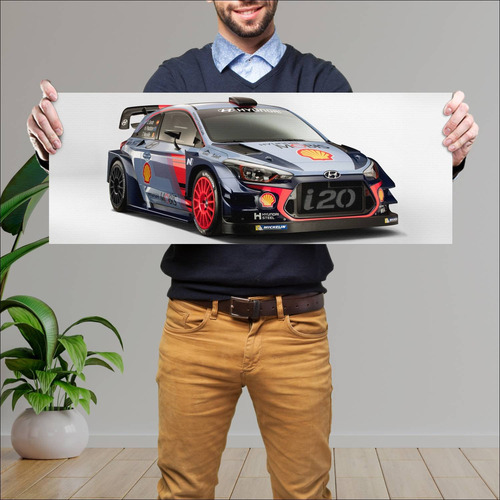 Cuadro 30x80cm Auto 2017 Hyundai I20 Wrc Auto 99