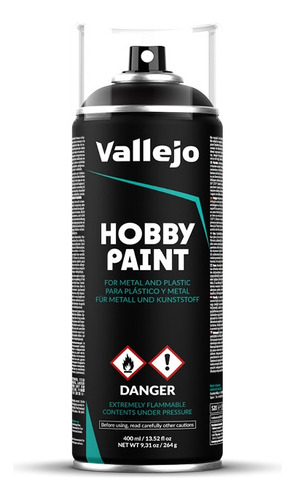 Vallejo Hobby Paint 400ml Pintura Acrilica Color Negro 28.012