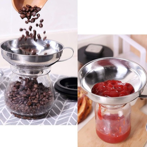 Embudo De Acero Inoxidable, Cocina Con Tarros De Conservas L