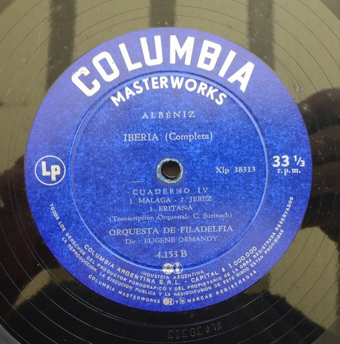 Albeniz Iberia Lp Vinilo Box Set Ormandy Orquesta Filadelfia (Usado)