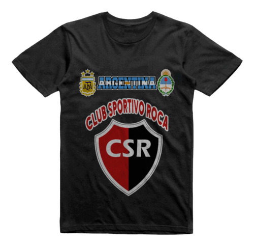 Remera Infantil Negra Club Sportivo Roca Santa Fe