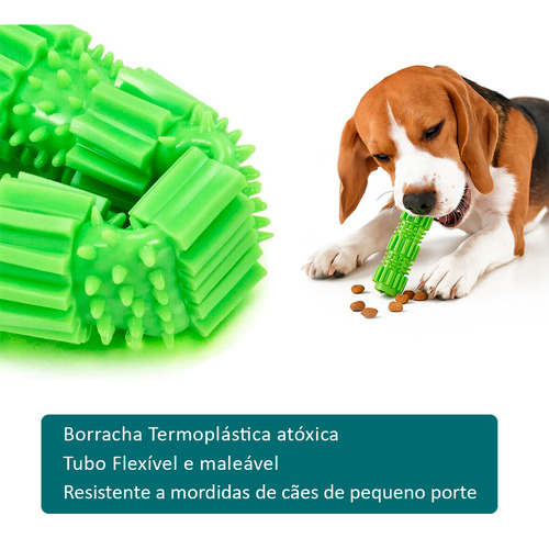 Mordedor Pet Recheável Ração e Petiscos Osso Cães 23cm Cor Laranja