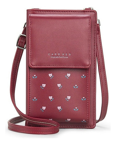 Cartera Celular Billetera Bolso Mini Bag Rojo