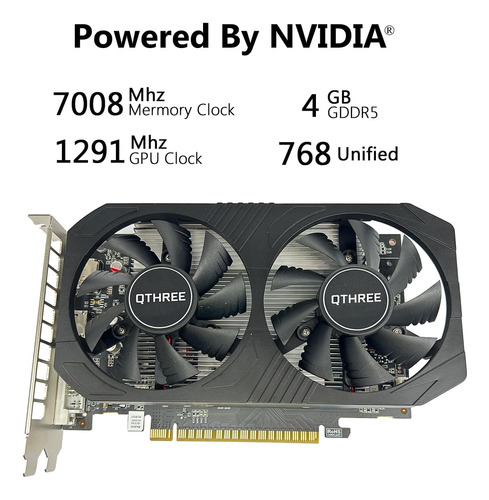 Tarjeta Gráfica Qthree Gtx 1050 Ti, 4gb, 128 Bits, Gddr5, Ta