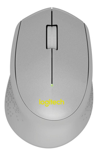 Mouse sem fio Logitech  Silent Plus M330 cinza e amarelo