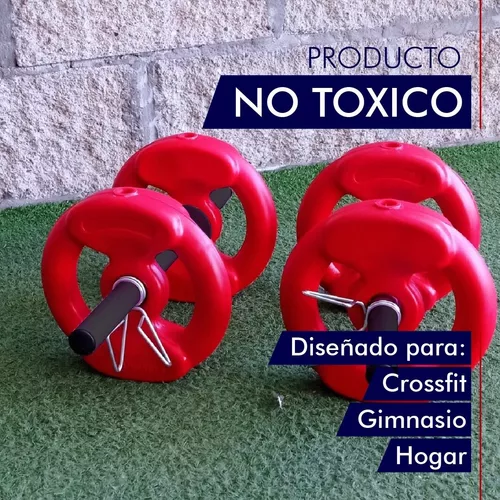 Barra Topes Body Ejercicio 20kg Discos Agarre Pesas Gym