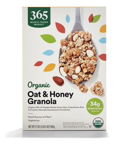 365 By Whole Foods Market, Granola Oat Honey Organic, 17 Oz