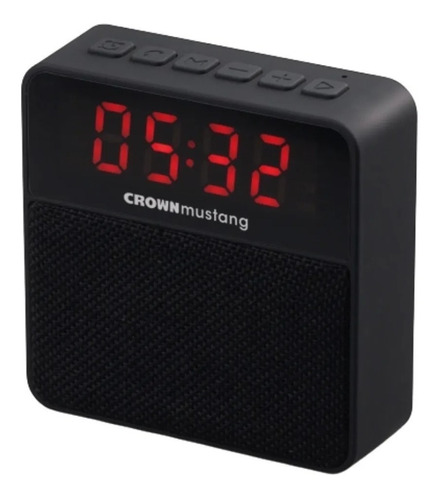 Imagen 1 de 2 de Parlante Bluetooth Crown Mustang Wake Reloj Despertador