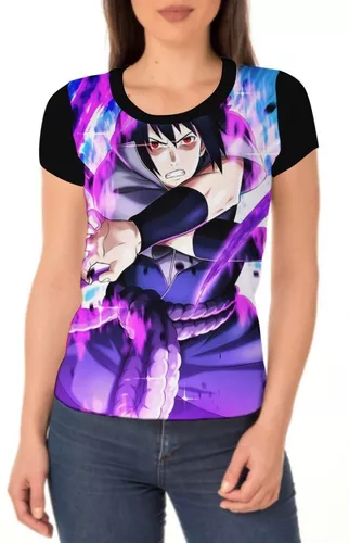 Blusa Feminina Estampada Manga Curta Naruto