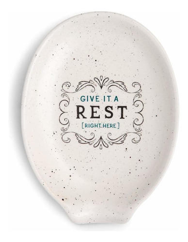 Give It A Rest Glossy Le White 6 X 5 Gres Cerámica Ova...