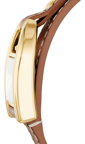Pulseira de relógio feminina Fossil Es5264 Harwell, cor da moldura: marrom, cor de fundo dourada, cor de fundo, prata