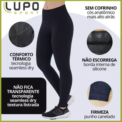 Kit 3 Calças Legging Feminina Fitness Academia Lupo Sport