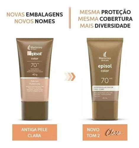 Mantecorp Episol Crema Solar Fps 70 Tono 2 Transparente 40ml
