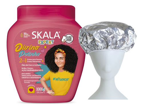 Divino Potinho Kids Skala Mascara Vegana 1kg +gorro Aluminio