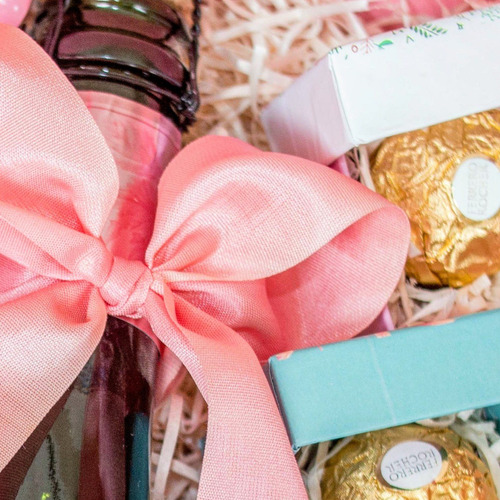 Box De Regalo Para Mujer Rosa Sidra Dulces Caja Empresarial