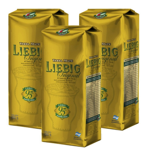 Yerba Mate Liebig Original 500 Grs (3 Paquetes)