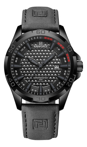 Reloj Naviforce 8023 Para Hombre Con Correa De Cuero En Caja