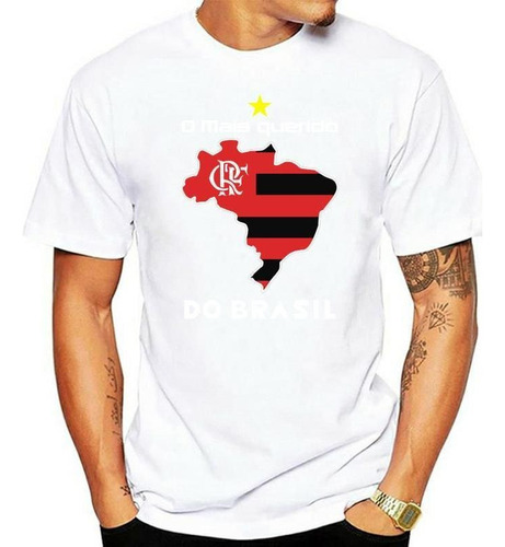 Ri Camiseta Hombre O Mais Querido Do Brasil Flamengo Slim