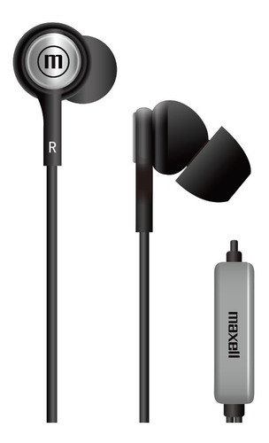Audífonos In-tips Con Micrófono In Ear Maxell Color Negro