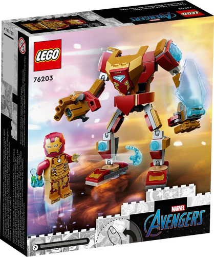Lego 76203 Armadura Robótica De Iron Man Marvel Super Heroes