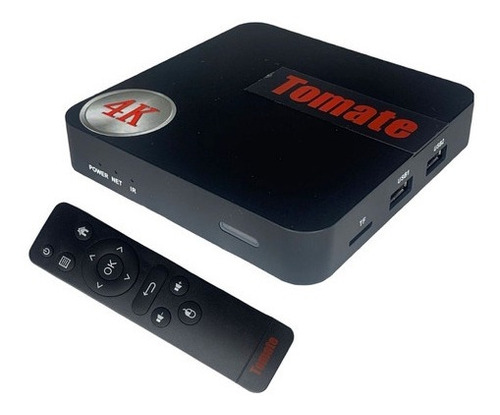 Smart Tv Box 4k Tomate Transforma Sua Tv Em Smart C/ Anatel Preto Padrão