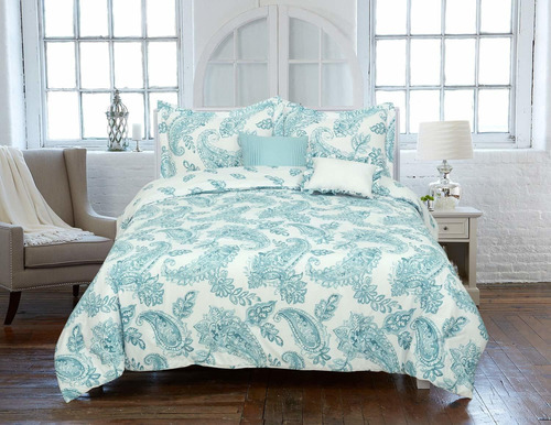  E Linens Aruba Paisley, Suave Y Transpirable, Juego De...