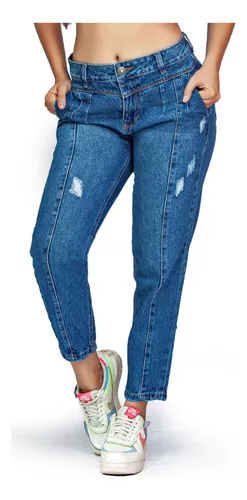 Pantalones Feos Mujer Jeans Tiro Alto