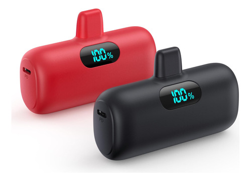 Cargador Portatil Feob 5000 Mah/negro Y Rojo 2 Und