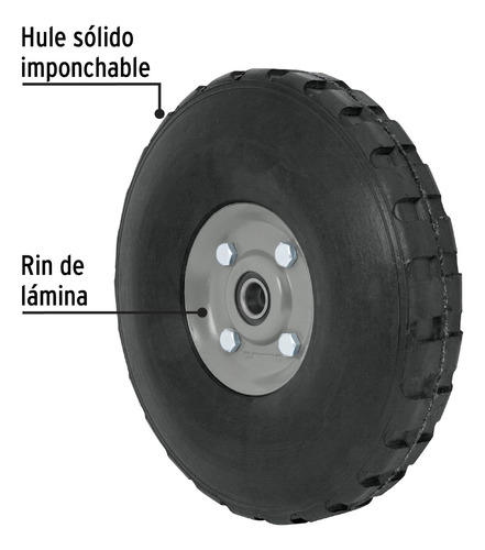 Rueda Completa P/carro T/ Yegua Imponchable 10 PuLG Truper