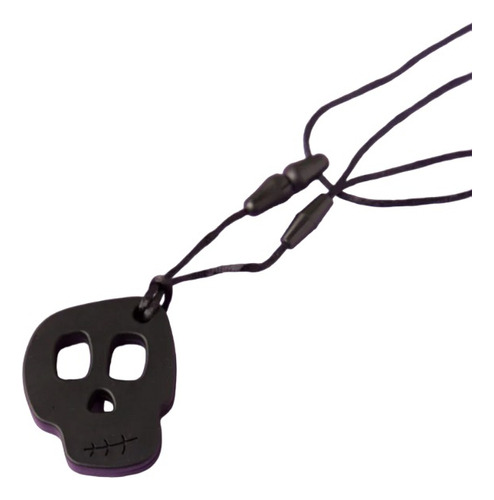 Collar Mordillo Skull Negro Niños Ansiedad Oral Autismo