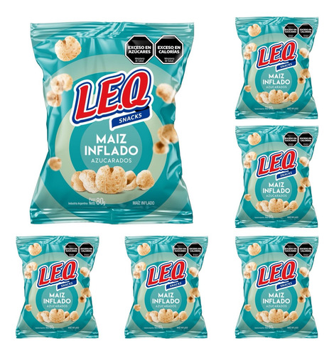 Snacks Leq Maiz Inflado 80grs X 6 Unidades