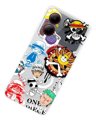 Funda Para Zte Patrón One Piece Case Anime Anticaídas