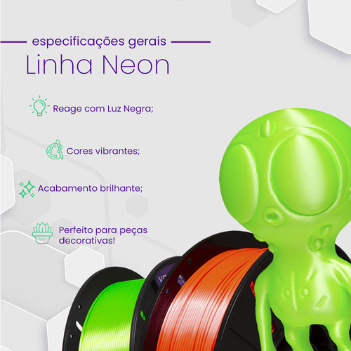 Voolt3d V-silk Filamento Pla 1kg Cor Salmão Neon Salmão Neon V-silk