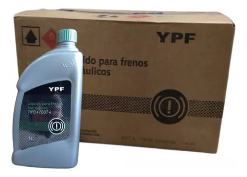 Liquido De Frenos Hidraulicos Dot4 Caja 12x1l (ypf)  Ypf