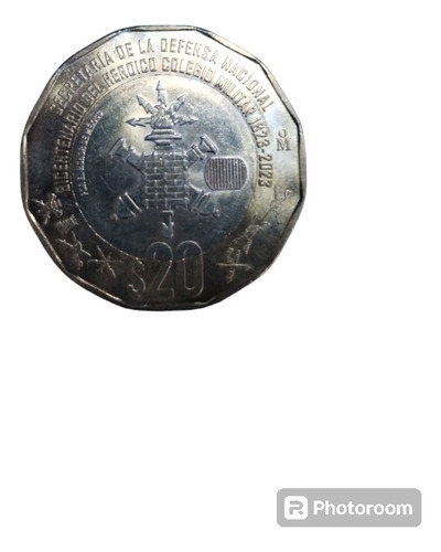 Moneda De 20 Pesos Vicentenario Del Heroico Colegio Militar 