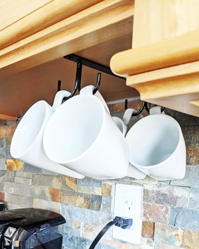 Soporte De Tazas Bajo Gabinete 12 Ganchos Para Tazas Soporte