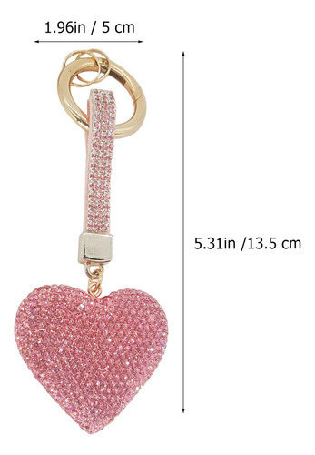 Llavero Con Forma De Corazón Y Diamantes De Imitación Para C