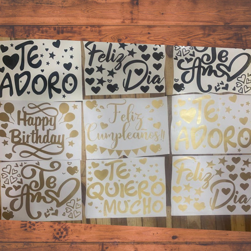 Calcomanias Stikers Globos Burbuja Feliz Cumpleaños