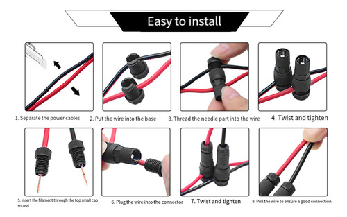 Conector De Cable De 10 Piezas, Conectores De Iluminación De