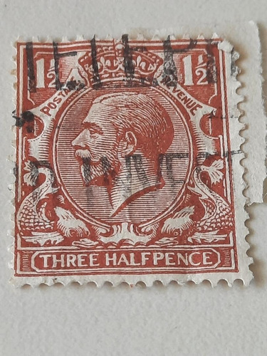 Estampilla Inglaterra Three Half Pence   I115 (e1)