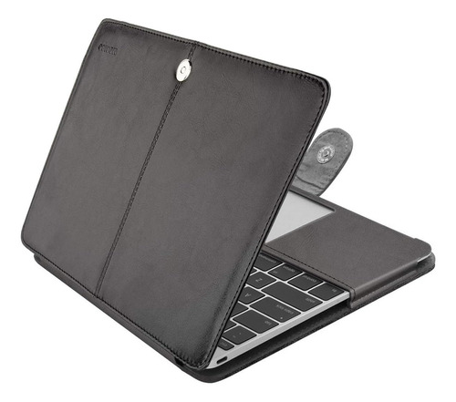 Funda Mosiso De Cuerina Para Macbook 12 A1534 Negro