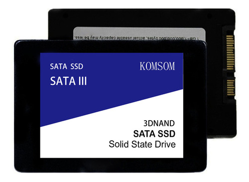 Disco Duro Interno Komsom Ssd 1 Tb(960gb), Sata Iii, 6 Gb/s, 2,5/7 Mm, Color Azul