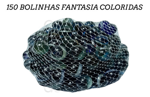 150 Bolinhas Gude Bola Vidro Burca Fubeca Fantasia Coloridas